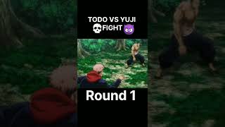 Todo vs yuji fight shorts anime gojosatoru😈 jujutsukaisen☠️ subscribe [upl. by Ensoll380]