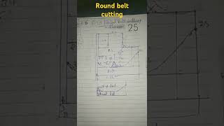 Round belt cutting measurement cutting draftytshort [upl. by Hseham]