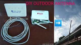 OUTDOOR ANTENNA INTERNET OLD HOME BRO ULTERA ANTENNA CONNECT ON GLOBE AT HOME PREPAID WIFI [upl. by Ynagoham]