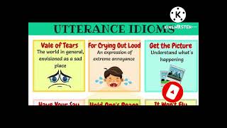 Utterances Sentences with Examples  Utterance Idioms in English [upl. by Ymmak]