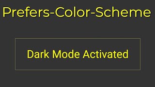 Html css Prefers Color Scheme Media Query [upl. by Muhan]