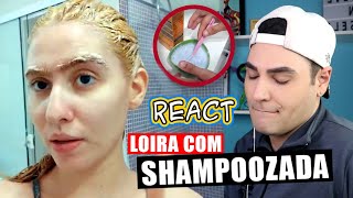 DO RUIVO AO LOIRO EM CASA COM 3 SHAMPOOZADAS  RAPHA REAGE Ã€ CABELOS FEITOS EM CASA [upl. by Chevy]