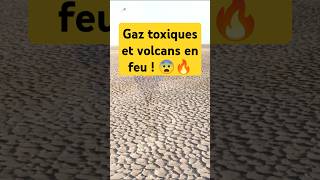 🟡Gaz toxiques et volcans en feu  😨🔥shortvideo shorts youtube viralvideo [upl. by Cleo]