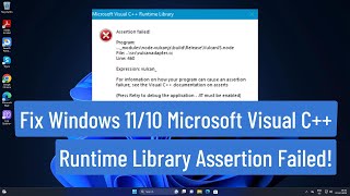 How to Fix Microsoft Visual C Assertion Failed Error 2024 [upl. by Colette884]