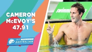 Cameron McEvoy Wins 100m Freestyle 4791 [upl. by Enram]