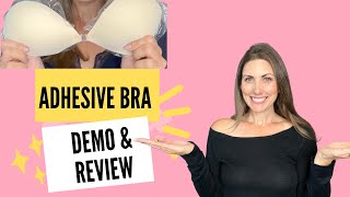 How to Wear an Adhesive Sticky Strapless Bra  Review amp Demo [upl. by Ahser159]