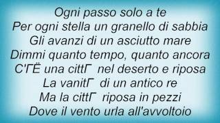 Sting  Muoio Per Te Lyrics [upl. by Aseiram]