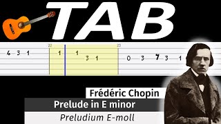 🎸 Preludium Emoll F Chopin  melodia TAB gitara 🎵 TABY I NUTY W OPISIE 🎼 [upl. by Maillliw186]