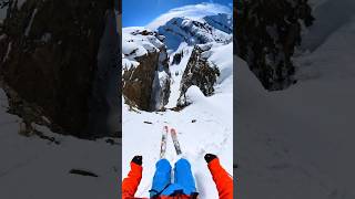 crazy ski line skiing [upl. by Anailli]