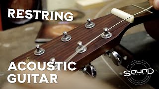 How to Restring an Acoustic Steel String [upl. by Vergos395]