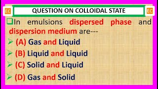 OQV NO – 60 Dispersed phase and dispersion medium of emulsions [upl. by Nichole]