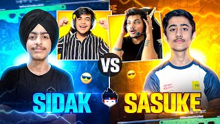 Sidak Vs Sasuke 😮 1 VS 1 🥵 Ritik amp legend Casting 😱🔥  The Most Awaited Fight 🛐 Free Fire [upl. by Oicnerolf]