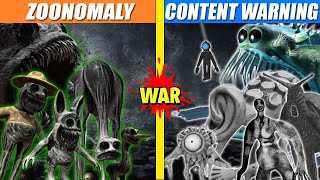 Zoonomaly vs Content Warning Monsters Turf War  SPORE [upl. by Ellehctim]