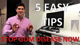 HOW TO STOP GUM DISEASE AND BLEEDING AT HOME Fix Gingivitis And Gum Pain 5 Simple Steps [upl. by Holladay]