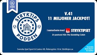 Stryktipset v41  11 Miljoner Jackpot [upl. by Acinomahs]