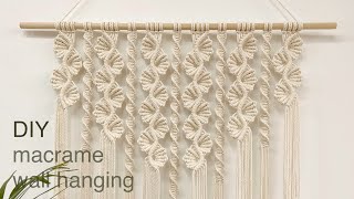 DIY  macrame leaves wall hanging  마크라메 나뭇잎 월 행잉 [upl. by Igal]