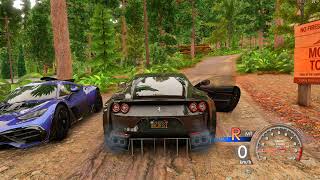 GTA 5 Remastered RAGE ENGINE Ray Tracing Realistic Vegetation Dense Forest  Ferrari 812 Test Drive [upl. by Llertram440]