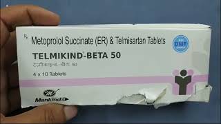 TELMIKINDBETA 50 Tablet  Metoprolol Succinate amp Telmisartan Tablets  TELMIKIND BETA 50 Tablet Use [upl. by Feliks148]