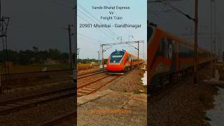 Vande Bharat Express  Train Race  20901 वंदे भारत एक्सप्रेस  Mumbai  Gandhinagar shorts train [upl. by Eiboh]