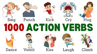 1000 Action Verbs  Common Action Verbs in English  Part 1  English Vocabulary with Picture [upl. by Sgninnej]