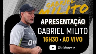 ATLÉTICO APRESENTA O TÉCNICO GABRIEL MILITO  AO VIVO NA ITATIAIA [upl. by Ahseirej]