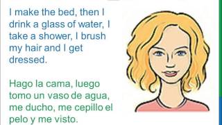 Dialogue 26  Inglés Spanish  Daily routine  Rutina diaria [upl. by Katinka]