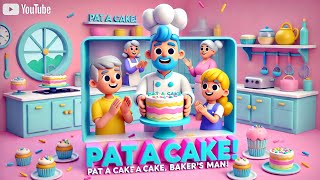 Pat a Cake Pat a Cake Bakers Man nurseryrhymes kids LittleLearning369 cake cartoon [upl. by Nahsaj]