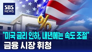 quot미국 금리 인하 내년에는 속도 조절quot…금융 시장 휘청  SBS [upl. by Wylma]