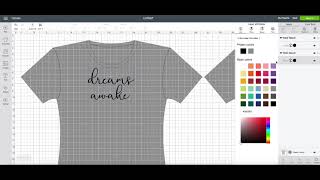 How to make a tee shirt design in Cricut Design Space [upl. by Rubliw423]