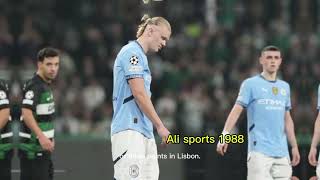 Erling Haaland Missed Penalty vs Sporting Lisbon Man City vs Sporting Lisbon UEFA Champions League [upl. by Erialb]