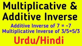 Multiplicative and Additive Inverse in UrduHindi Everyday Science [upl. by Clea793]