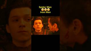 iron man and spider man tearful scene 😢🥹 shorts viralshorts trendingshorts ₹ironman spiderman [upl. by Yartnoed]