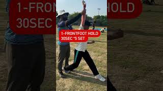 Front legs Brace drill increase your speed in fast bowling fastbowlingtips bowling shorts [upl. by Ludlew]