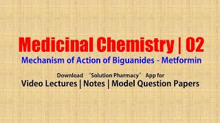 Medicinal Chemistry II 72 Mechanism of Action of Biguanides  Metformin  Metformin  Antidiabetic [upl. by Eikcaj]