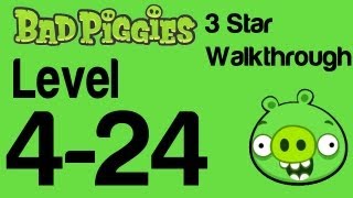 Bad Piggies 424 Flight in the Night Level 424 3 Star Walkthrough  WikiGameGuides [upl. by Assetan]