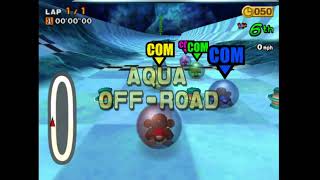 Super Monkey Ball Deluxe  Monkey Race Deluxe with Aqua OffRoad Circuit 1 Laps [upl. by Anikat]