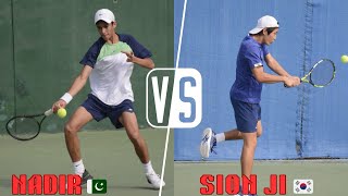 ITF Juniors Pakistan Nadir Mirza vs Sion Ji [upl. by Lainahtan]