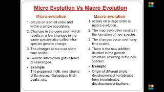 microevolution vs macroevolution [upl. by Eiromem]