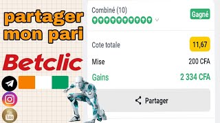 Betclic comment partager mon pari [upl. by Sanoy317]