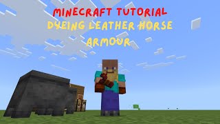 How Do You Dye Leather Horse Armour In Minecraft  TUTORIAL [upl. by Catherina]