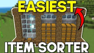 Easiest Item Sorter Minecraft Bedrock 120 MCPEXboxPS4Nintendo SwitchWindows10 [upl. by Nnitsuj]