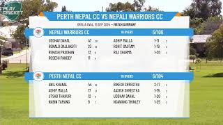 PERTH NEPAL CC v NEPALI WARRIORS CC [upl. by March128]