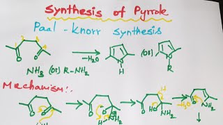 paal knorr synthesis  synthesis of pyrrole AJ Chem [upl. by Ivett676]