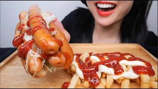 TRIPLE JAPANESE HOT DONGS  SLIME DESSERT ASMR EATING SOUNDS LIGHT WHISPERS  SASASMR [upl. by Phip]