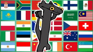 Toothless Dancing in different countries [upl. by Cahilly]