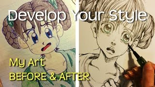 ❤How to Develop Your Own Drawing Style ❤ My Art Before and After ❤ [upl. by Kass389]