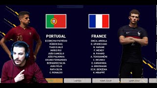 portugal vs france PES 2021 LIVE STRRAM PATCH 2024 GLITZO SHWO [upl. by Einnal]