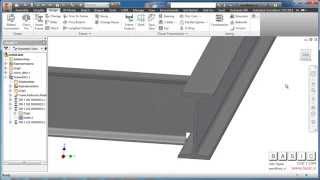 Autodesk Inventor Frame Generator  create custom Notch profile for Ibeam [upl. by Akinak]