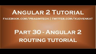 Angular 2 routing tutorial [upl. by Rowena]