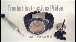 Treehut Wooden Watches  How to resize your Treehut Watch  Tutorial [upl. by Ellersick]